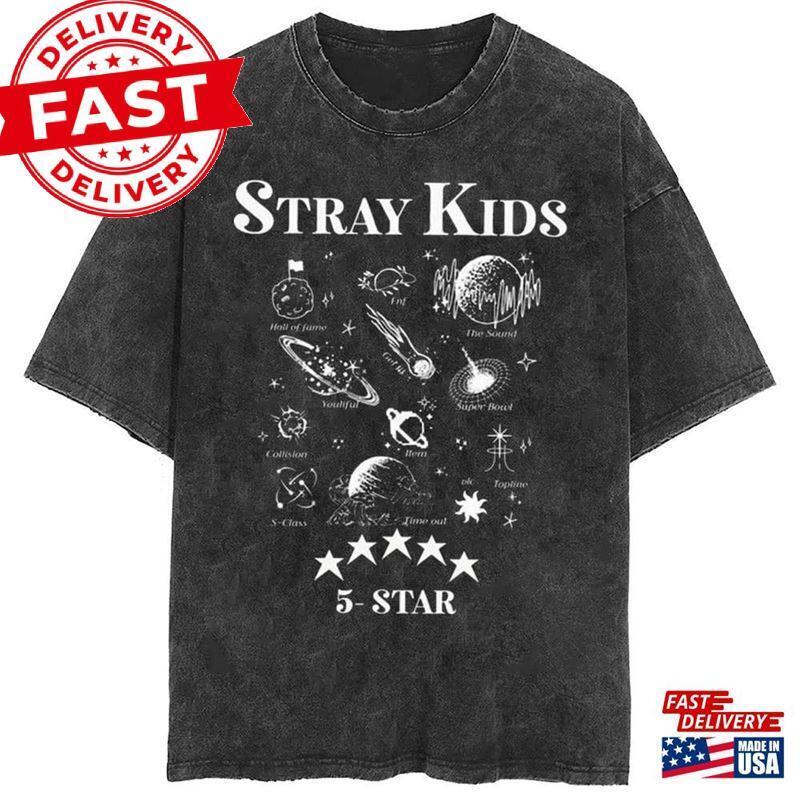 Stray Kids 5 Star Come Back Album T-Shirt Tracklist Tour Shirt Classic